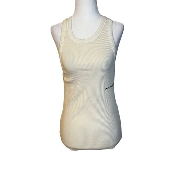 Boiler Room Garment Dyed Ribbed Tank in Bone Large New Mens Top - Picture 5 of 10